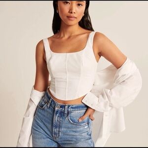 Abercrombie & Fitch Corset Cropped Top